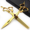 Professional Hairdressing Scissors 7/7.5/8 Inch Hairdressing Scissors Gold and Black