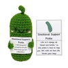 Emotional Support Pickled Cucumber Gift,Knitting Cucumbe with Positive Words,Cute Pickle