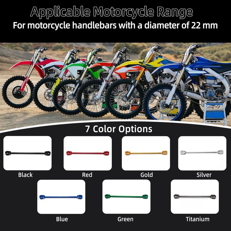 JFG RACING Motorcycle Handlebar Strut 300 mm Adjustable Aluminium Alloy