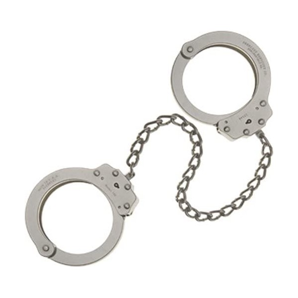 Peerless Handcuffs Company Oversize Leg Iron Handcuff, Nickel Finish