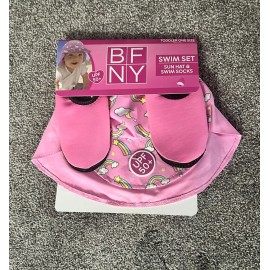 BFNY - Rainbow Swimming Bucket Hat & Stretch Swim Socks-ONE SIZE FITS ALL! -NEW!