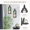 Walasis Candle Sconces Black Wall Decor - Gothic Dark Mirror