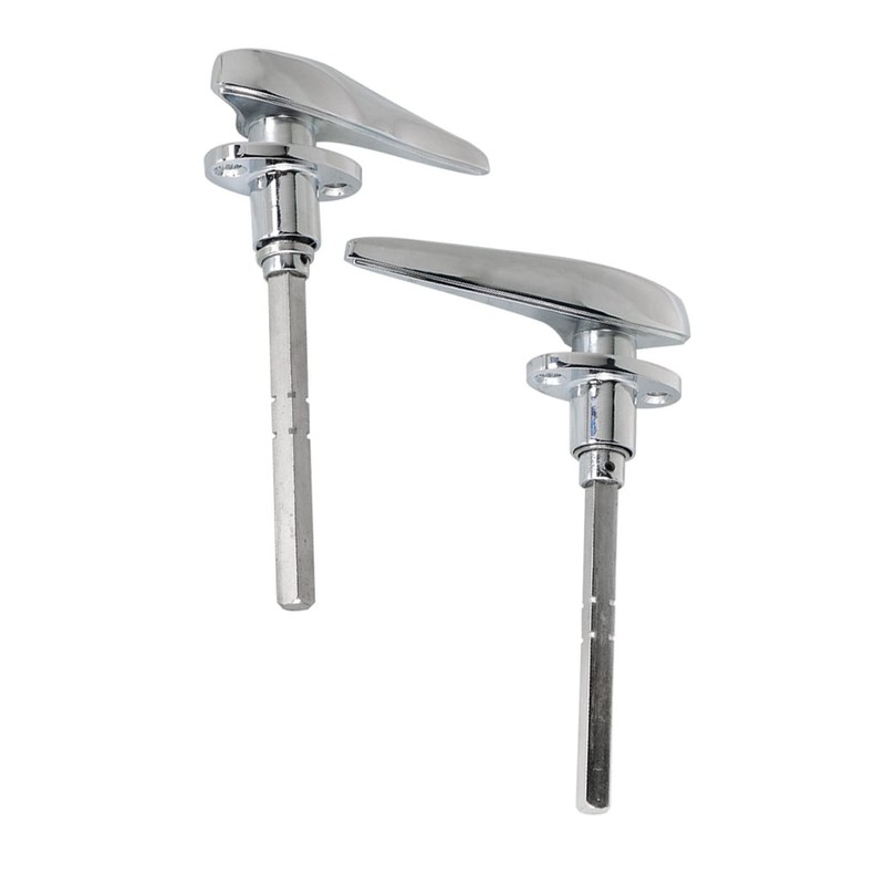WFLNHB Outside Locking Door Handles Silver Steel Replacement for 1933