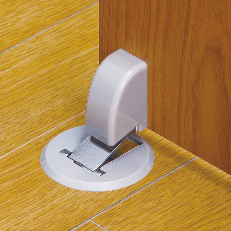 Shimizu SH-TMG40G Smart Door Catcher, Magnetic Door Stop, Silver Gray,