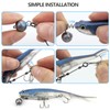 THKFISH Shallow Rig Pike Stinger Systems Treble Fishing Hooks for