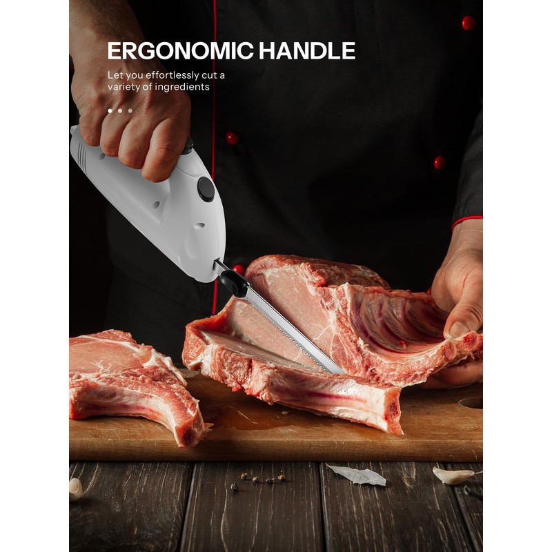 Reemix Electric Knife With Handle, 150W Powerful Electric Knife Set