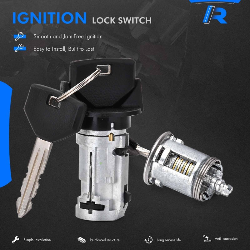 Ignition Switch Lock Cylinder with Door Lock & Keys Fit