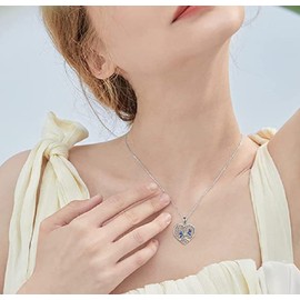 VANJAMI Tree of Life Necklace 925 Sterling Silver Butterfly Pendant Necklace for Women Butterfly Jewelry for Mom Girlfriends Wife