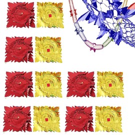 12 PCS Christmas Foil Garland Festive Hanging Decorations, Christmas Ceiling Garlands, 9ft Red Green Colourfull Christmas Hanging Decorations for Xmas New Year Party Supplies Xmas Decorations