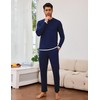 Litherday Men's Pyjamas Set Cotton Long Sleeves Pjs for Men