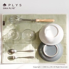 Oka PLYS Base Water Drainage Absorbing Mat, L Size, Approx. 13.8 x 17.7 inches (35 x 45 cm) (Gray)