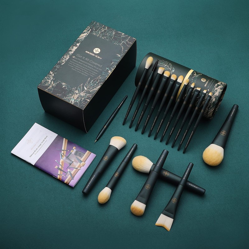 EIGSHOW Makeup Brushes 18pcs Professional Makeup Brush Travel Set with