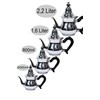 Moroccan Teapot Chrome-Plated Brass 200 ml with Strainer and Plastic
