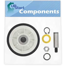 2-Pack 12001541 Drum Support Roller Kit & 306508 Bearing Kit Replacement for Maytag MDE10CSAGW Dryer - Compatible with 303373 Drum Roller Wheel & 306508 Tumbler Bearing Kit Front Glide Rivets and Pad
