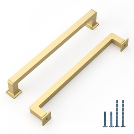 KNOKLOCK 10 Pack 7.5 Inch(192mm) Kitchen Cabinet Handles Gold Cabinet Pulls Kitchen Cabinet Hardware Drawer Pulls for Dresser Cupboard Wardrobe