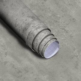 Light Grey Concrete Wallpaper Peel and Stick,30.3"x394" Industrial Matte Thicken Removable Charcoal Gray Contact Self-Adhesive Vinyl Wall Paper Wrap for Countertops, Bathroom, Bedroom,Gym,Cafe etc
