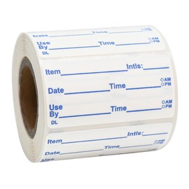 L LIKED Dissolvable Label Shelf Life for Food Rotation Use by Stickers 2 x 1 Inch Roll of 300 Labels
