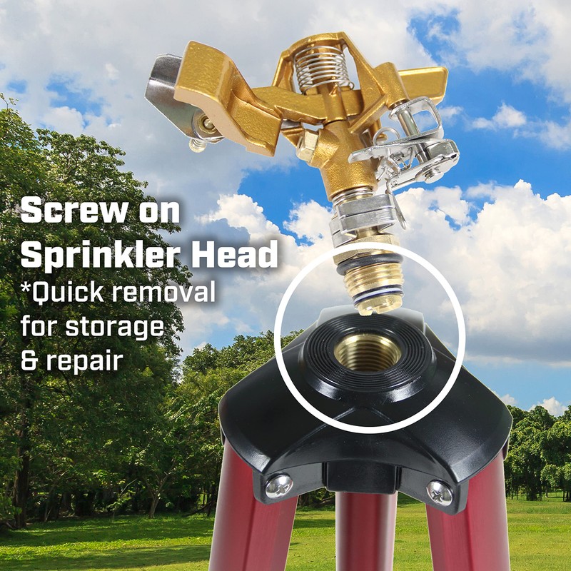 Chapin 4993: Heavy Duty Brass Head Tripod Impact Lawn Sprinkler,