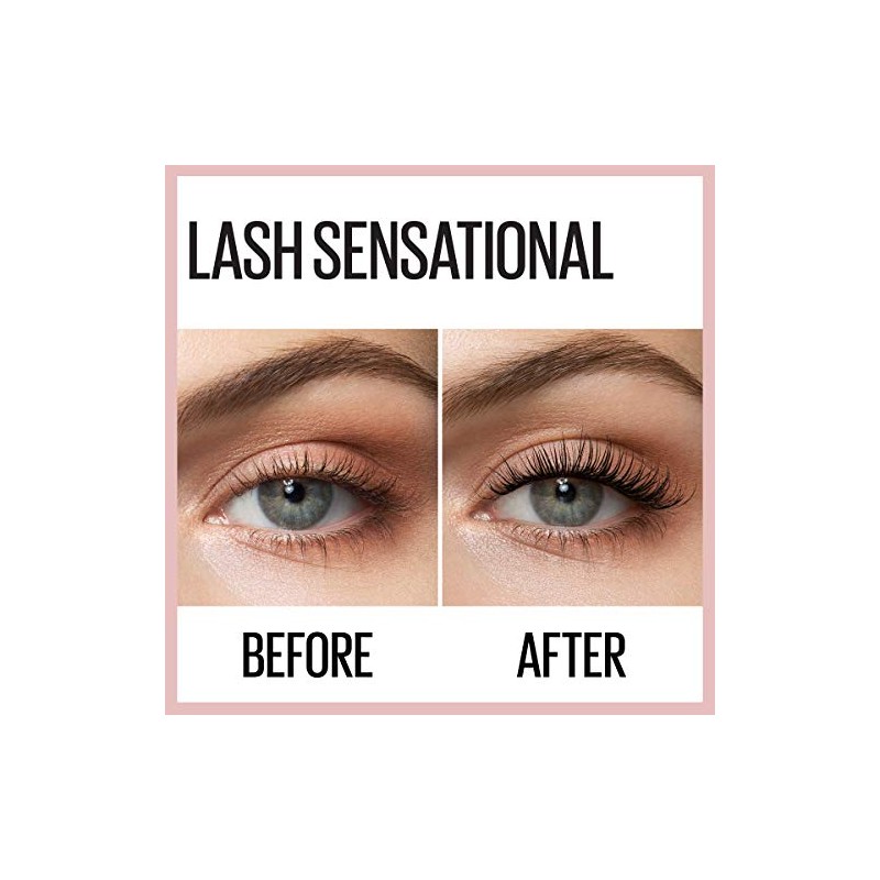 Maybelline Lash Sensational Washable Mascara, Blackest Black, 0.32 fl. oz.