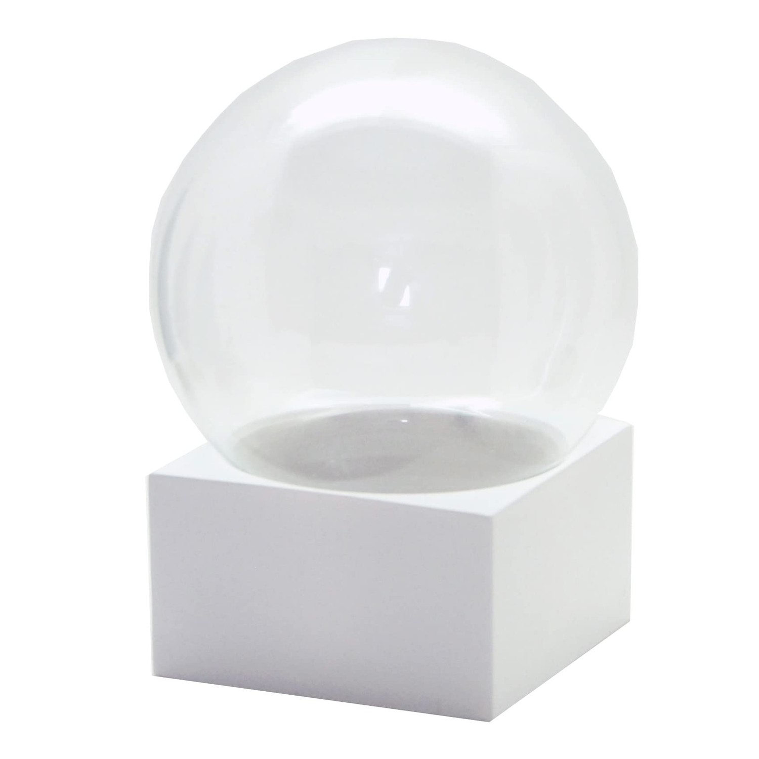 70007 Kit fai da te palla di neve fai da te Do it Yourself con sfera di vetro e base in porcellana, carillon possibile, diametro 100 mm