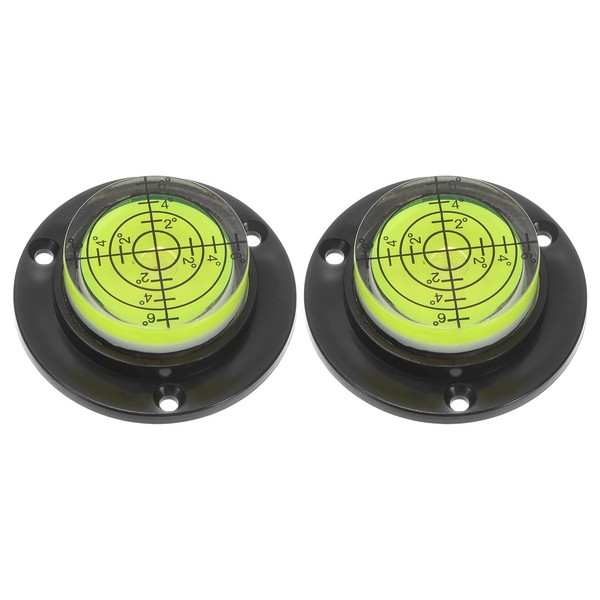 sourcing map 2pcs High Precision Horizontal Bubble Level 49x16.5mm Round