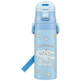 Skater SDC4-A Children's Water Bottle, Direct Drinking, 15.2 fl oz (470 ml), Sanrio Cinnamorol, Big Ribbon, Girls, Cold Insulation, Stainless Steel, Lightweight Type, Sports Bottle, Kids, Water Bottle