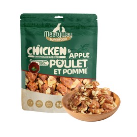 MeatyWay Chicken & Apple Wrapped Dog Treats, High Protein, Low Fat, 100% Natural Chicken Tender, Healthy and Natural Dog Training Treats for Small & Large Dogs, 908g/32 oz. Bag