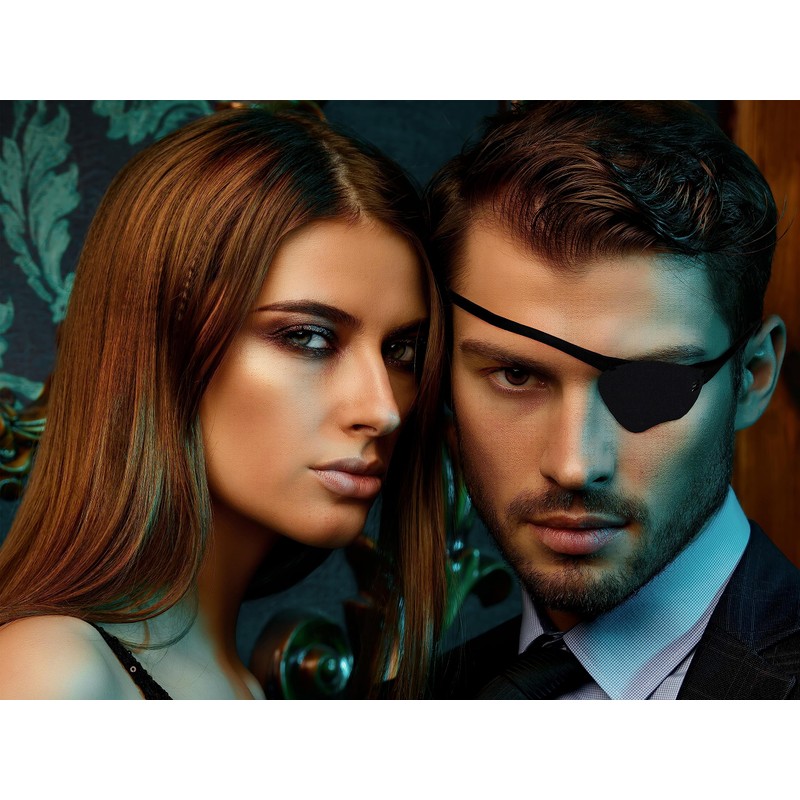 Eye Patch, Black, Concave, Air Vents, Adult Size, Kydex Body,