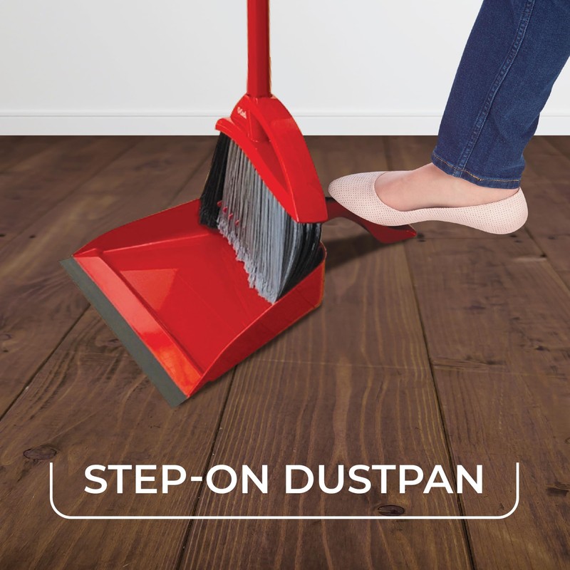 O-Cedar Pet Pro Broom with Step-On Dustpan | Remove 99%