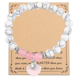 Seashell Bracelet Beach Lover Gifts Scallop Bracelet Enamel Blue Seashell Jewelry Gifts for Women Seashell jewelry Bracelet(Seashell Bracelet)