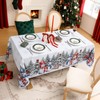 Softalker Christmas Table Cloth Rectangular White Xmas Tablecloth 140x200cm