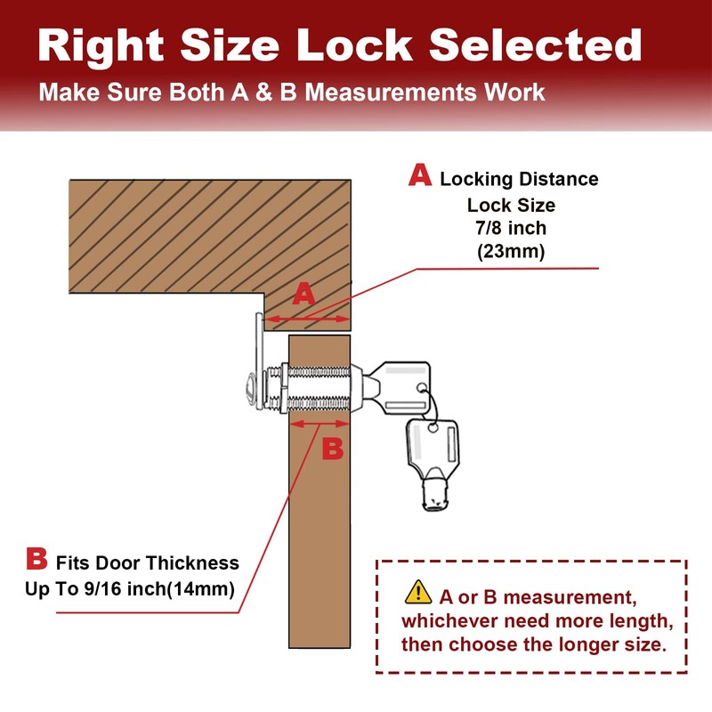 Naissian RV Locks for Storage Door 7/8 Inch, RV Compartment