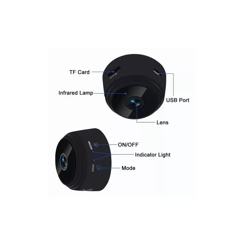 Quality Cámara A9 Miniatura Espía 1080p Con Visión Nocturna