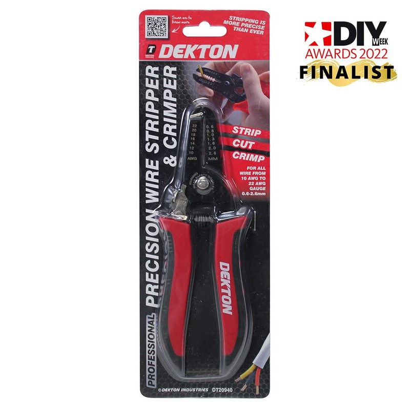 DEKTON Wire Stripping Pliers | High-Precision Crimping Tool | Ergonomic