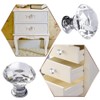 Easily Life 10 Pcs White Clear Crystal Glass Cabinet Knobs