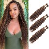 YYQXZG Deep Wave Bulk Hair for braiding 16 Inch No