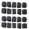 20 Square Coals (35mm), Replacement Ceramic Coals For Gas Fire,