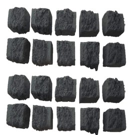 20 Square Coals (35mm), Replacement Ceramic Coals For Gas Fire, Fire Pit, Ethanol Fire.