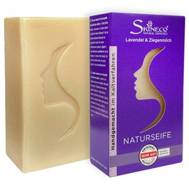 Skineco Natural Soap | Sustainable Goat Milk Soap with Lavender | Soap for Sensitive Skin | Body Soap | Handmade Natural Cosmetics | Face Cleansing | Clear Skin | Mild Shower G