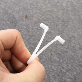 6Pcs White Pool Supply V Clip, Pool Butterfly Clip V Clip Pool Attachment Clips Replacement, Vacuum Head, V Clips and Pins for Swimming Pool Spa Vacuum, Pool Vacuum Heads, Cleaning Tools and Chemicals