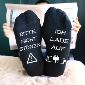 Jeasona Funny Socks Men's 43-46 Cotton Black Calf Length Socks, Black-8929