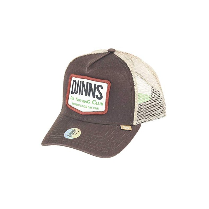 Djinns Trucker Cap Nothing Club #2 Heatdye Heather Grey, dunkelbraun