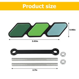 HZEL Car Grille Decor Badge, Tri-Color Emblem Auto Grid Insert Trims Decals, Vehicle Front Mesh Grille Label Decoration Sticker Accessories, Compatible with Sequoia 4-Runner High-Lander (Style J)