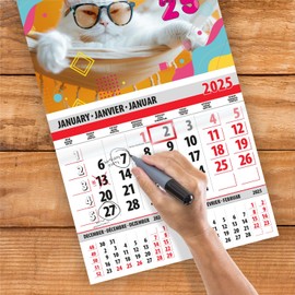 lepni.me Sphinx Cat Wall Calendar 2025 1 Month View | Calendars for cats lovers and Animal Lovers Gifts | 2025 12 Month Мonthly 365 Day Planner