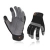 Vgo... 2Pairs Safety Work Gloves,Builder Gloves,Gardening Gloves,Light Duty Mechanic Gloves(SL7584,Black,L,2Pairs)