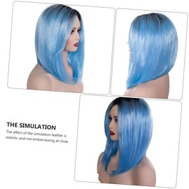 Ipetboom 1pc Stylish Short Straight Hair Wig for Women Elegant Synthetic Hairpiece Comfortable and Breathable Daily Wear for Parties and Cosplay