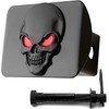 LFPartS Metal Skull 3D Emblem Trailer Hitch Cover Plug, Fits