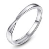 Rockyu 925 Silver Matching Ring, Pink Gold, Silver, Mobius Design,