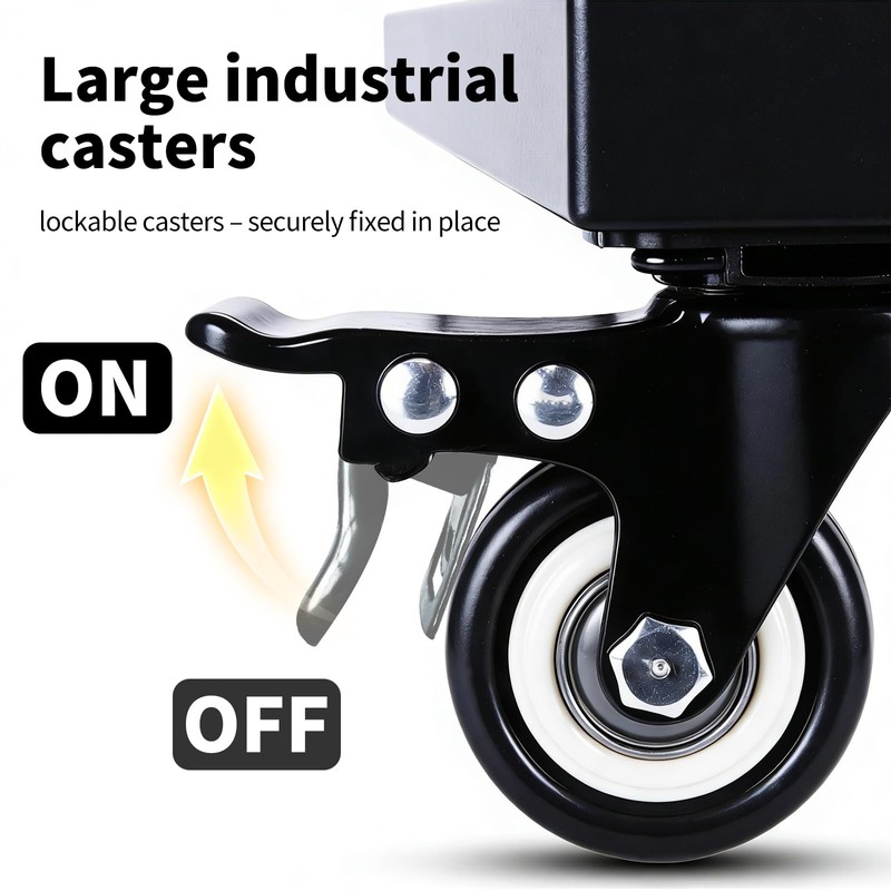 LUBORN Plant Caddy with Wheels, 20'' Heavy Duty Large Metal