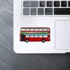 Medium 100mm 'Double-Decker Bus' Permanent Sticker Decal for Cars/Windows/Bins/Walls etc